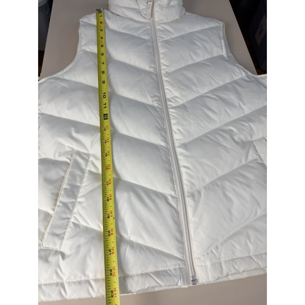 Lands’ End Ivory Down Filled Puffer Vest Women's Size S 6-8 Quilted - Picture 7 of 9